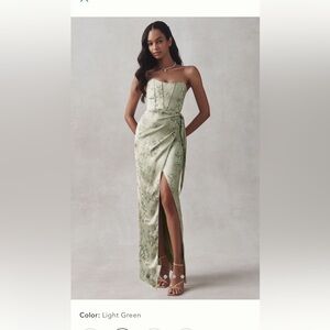 Satin Gown Anthropologie size 14 V Chapman